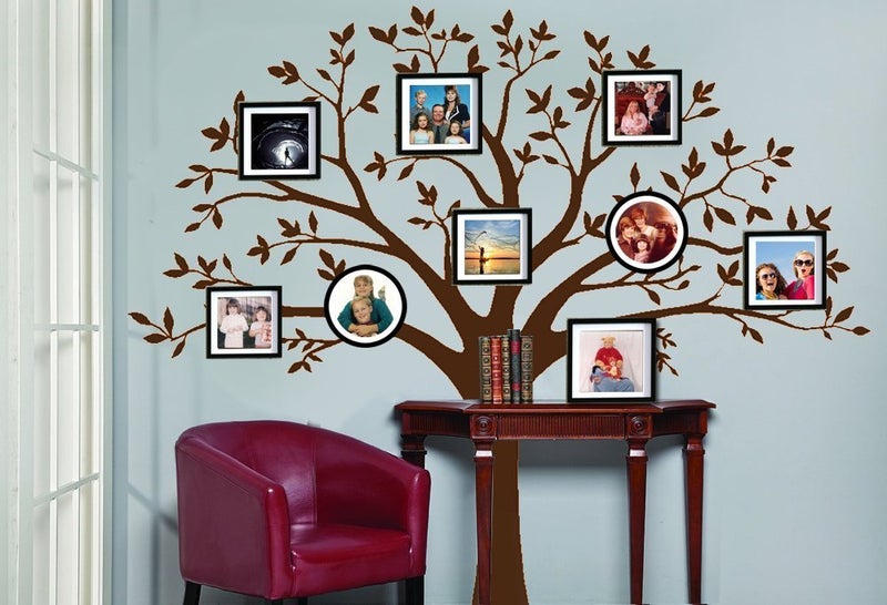 MAFENT Giant Family Photo Tree Wall Decal Mural Art Vinyl Wall Stickers Living Room Baby Room Decor (Brown) - Image 4